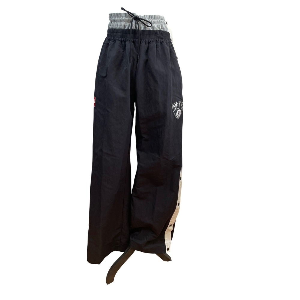 Nike x‎ AMBUSH DB8589-010 Nets NBA Tearaway Pants Black/White Womens Size M
